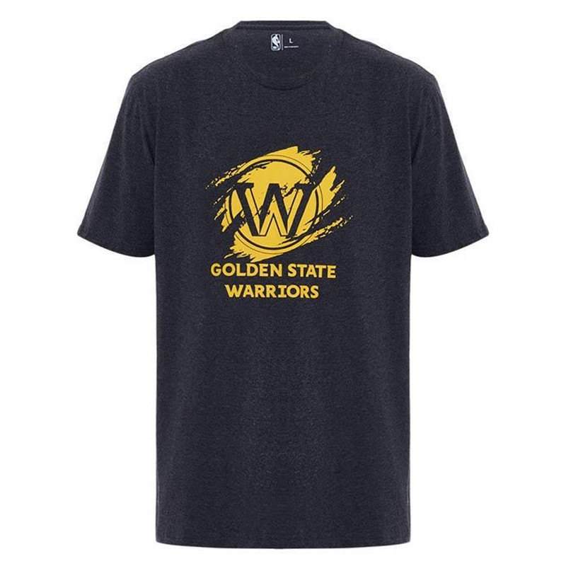 Beli Baju Sneakers Nba Short Sleeve Tee Print Golden State Warriors Charcoal Original Nbagwtee01Gy