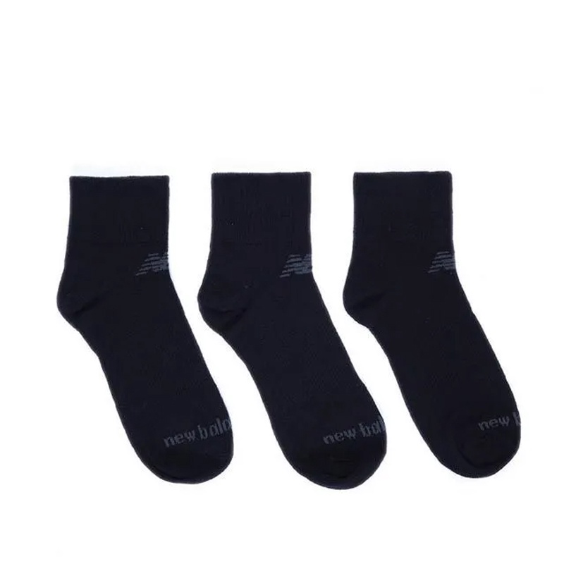 Jual Kaos Kaki Training New Balance Performance Cotton Flat Knit Ankle Socks 3 Pair Black Original Newlas95233B00500 - hoopspoint.com