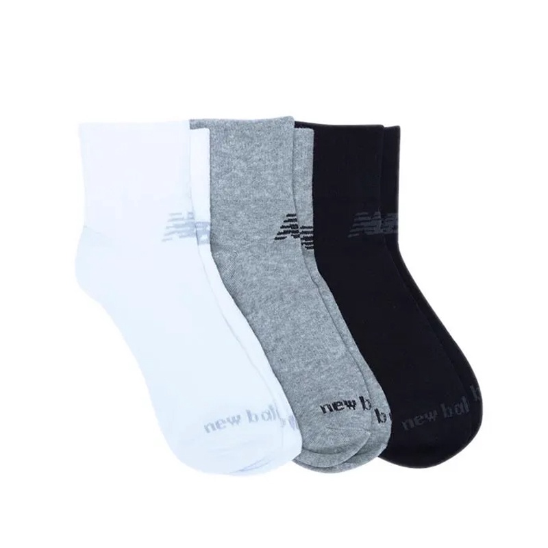 Beli Kaos Kaki Training New Balance Performance Cotton Flat Knit Ankle Socks 3 Pair Multicolor Original Newlas95233W00000