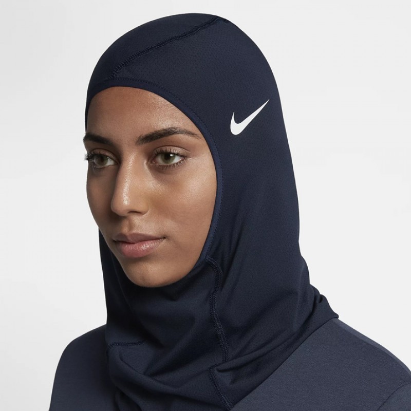 Jual Aksesoris Basket Nike Pro Hijab Navy Blue Original Njnk14942 - hoopspoint.com