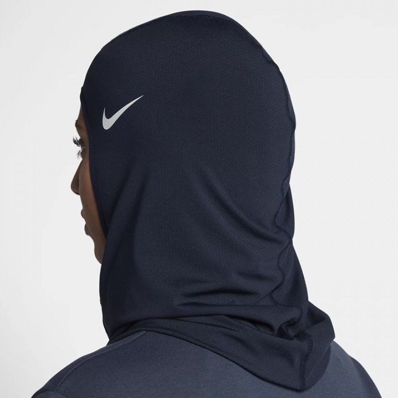 Jual Aksesoris Basket Nike Pro Hijab Navy Blue Original Njnk14942 - hoopspoint.com