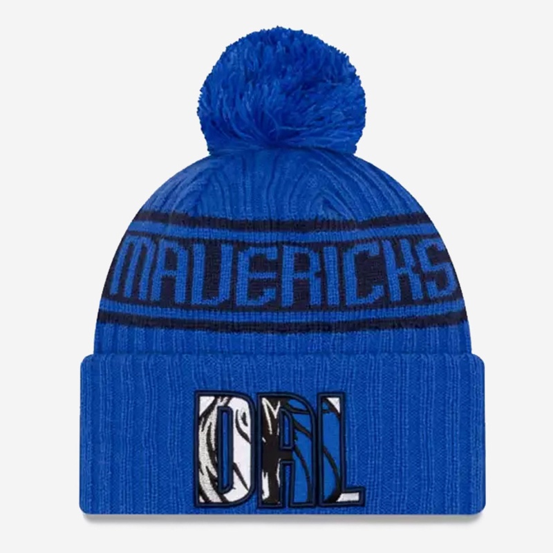 Jual Topi Basket New Era Nba Draft Dallas Maverick Pom Knit Beanie Blue Original Nra6014386312Wosm - hoopspoint.com