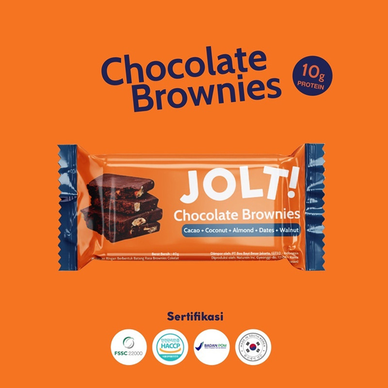 Jual Suplemen Lari Jolt! Protein Chocolate Brownies Brown Original Protein-Chocolatebrownies - hoopspoint.com