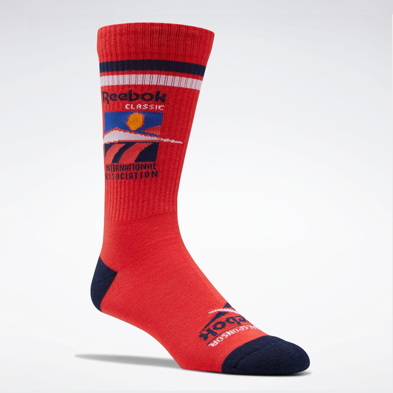 Jual Kaos Kaki Sneakers Reebok Classic Graphic International Association Crew Socks Red Original Reefn3336 - hoopspoint.com