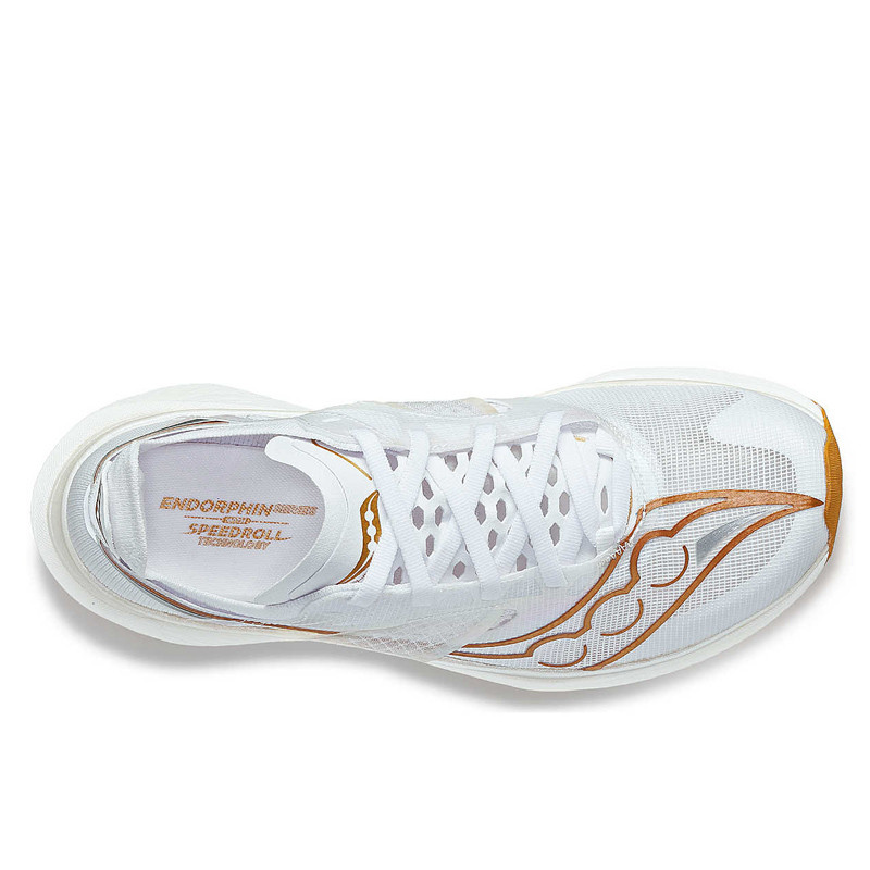 Jual Sepatu Lari Wanita Saucony Wmns Endorphin Elite White Gold Original S10768-13 - hoopspoint.com