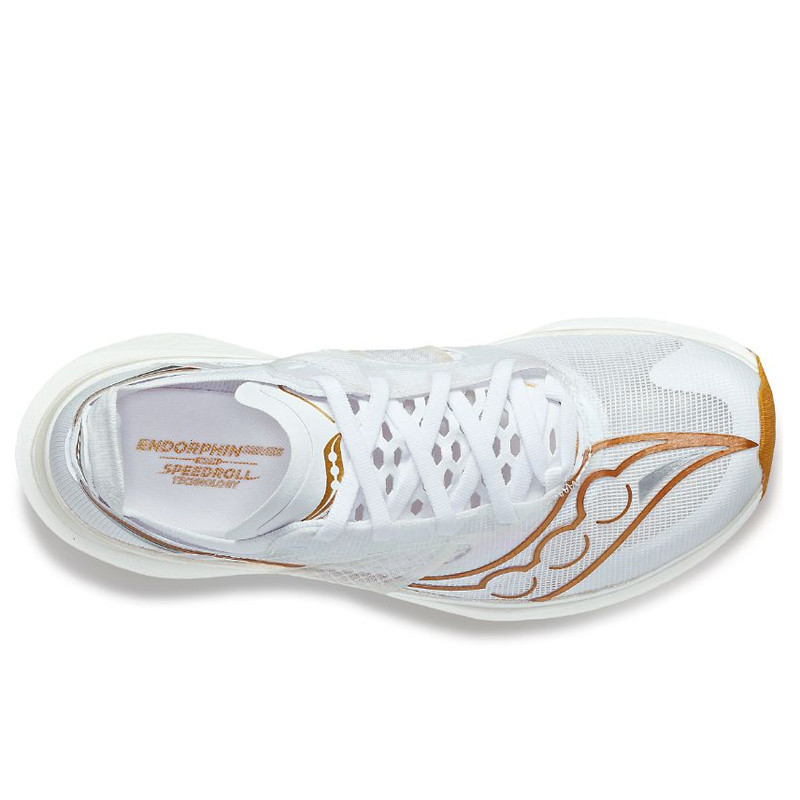 Jual Sepatu Lari Saucony Endorphin Elite White Gold Original S20768-13 - hoopspoint.com