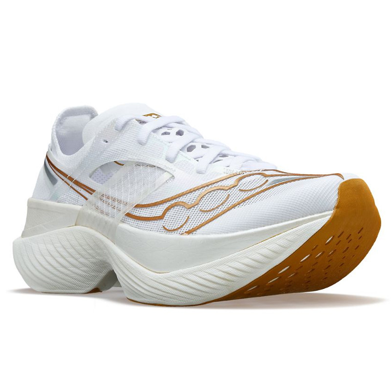 Jual Sepatu Lari Saucony Endorphin Elite White Gold Original S20768-13 - hoopspoint.com