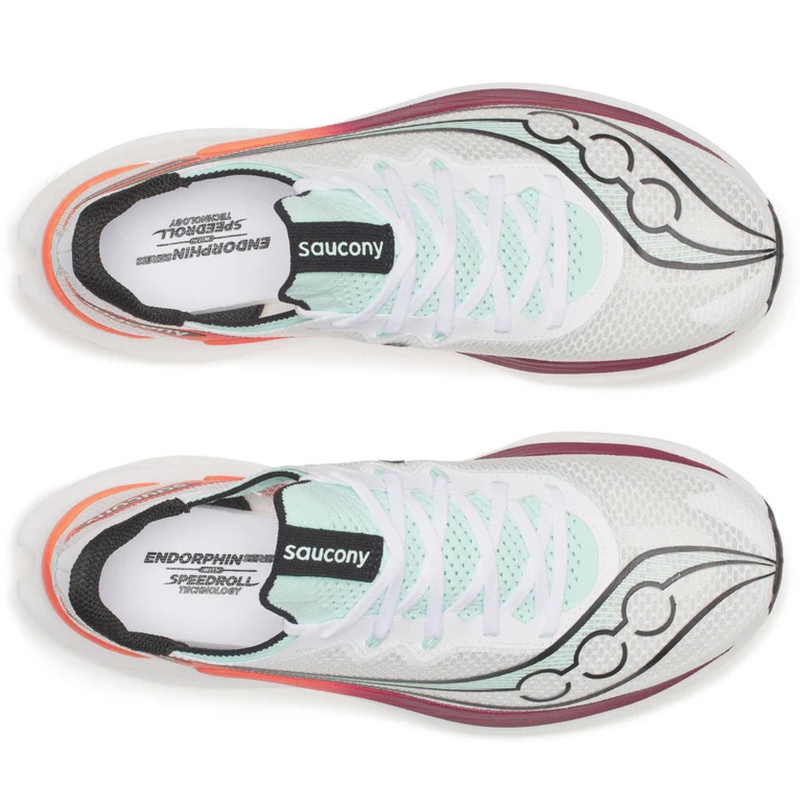 Jual Sepatu Lari Saucony Endorphin Pro 5 White - Crimson Original S21064-172 - hoopspoint.com