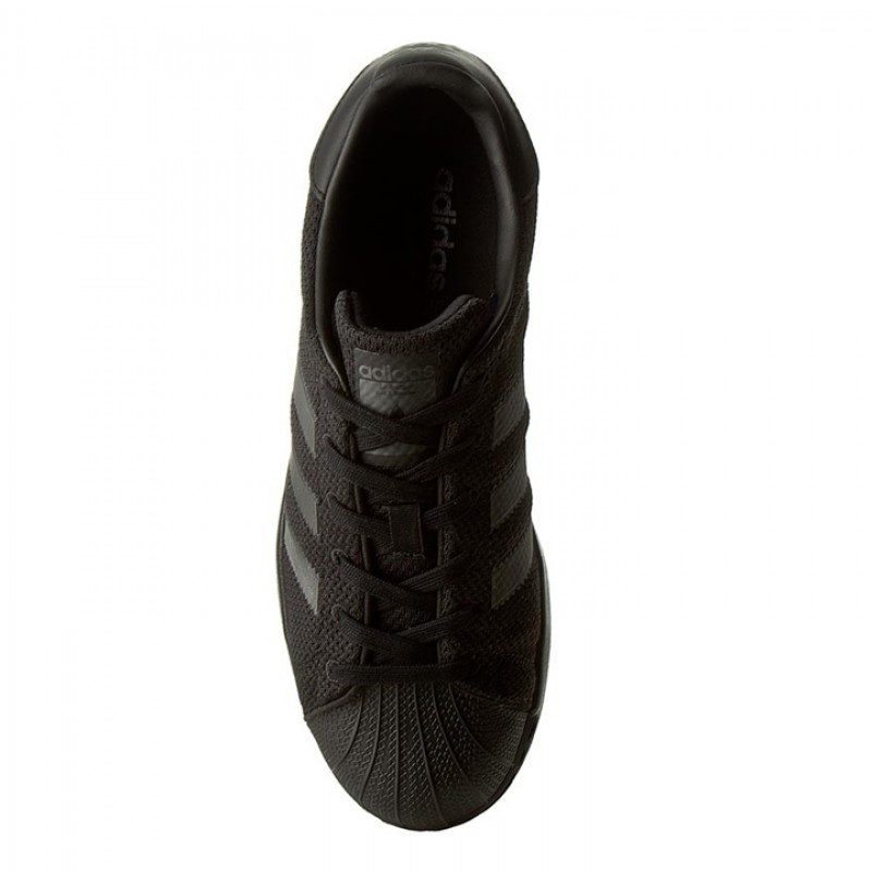 Jual Sepatu Sneakers Adidas Superstar Bounce Triple Black Original S82237 - hoopspoint.com