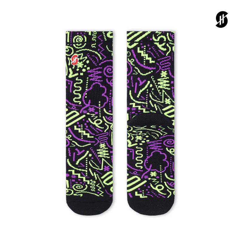 Jual Kaos Kaki Basket Stay Hoops Performance Sock Squiggle Multicolor Original Sck-1658-Per-Mix-As-23B - hoopspoint.com