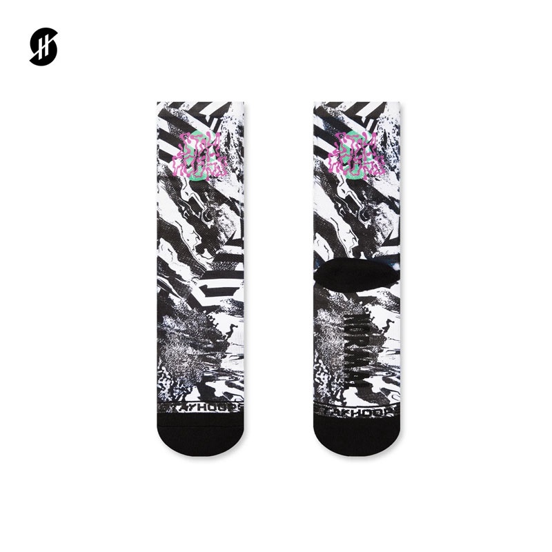 Jual Kaos Kaki Basket Stay Hoops Fullprint Sock Distort White Original Sck-1768-Reg-Mix-As - hoopspoint.com