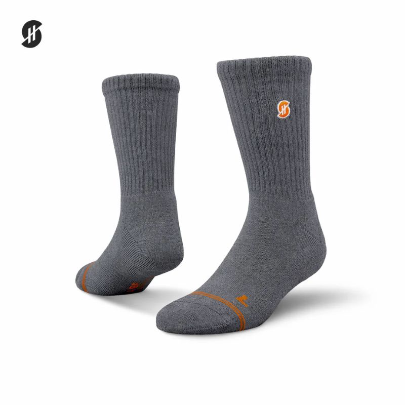 Jual Kaos Kaki Basket Stay Hoops Plain Mist Dark Grey Original Sck-1783-Per-Gry-As - hoopspoint.com