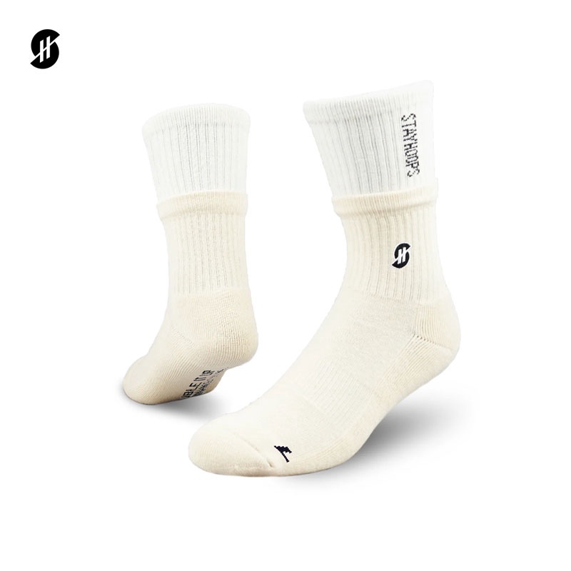 Jual Kaos Kaki Basket Stay Hoops Snow Beam - Double Dip White Original Sckp-0222-1400 - hoopspoint.com