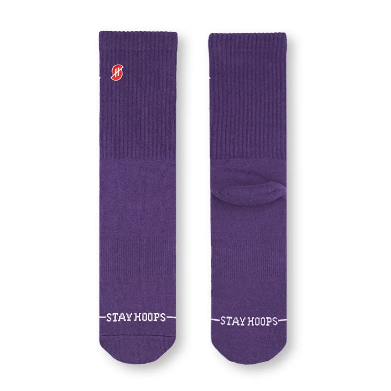 Jual Kaos Kaki Basket Stay Hoops Plain Dark Purple Dpr Dark Purple Original Sckp-921-1296 - hoopspoint.com