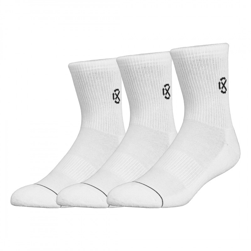 Jual Kaos Kaki Basket Rechampx Cushioned Quarter Sock 3X White Black Original Skcq301100 - www.hoopspoint.com