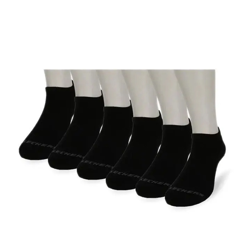 Jual Kaos Kaki Training Skechers 6 Packs Low Cut Adult Unisex Socks Black Original Skesu111636B - hoopspoint.com