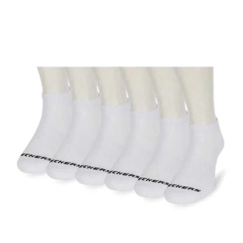 Beli Kaos Kaki Training Skechers 6 Packs Low Cut Adult Unisex Socks White Original Skesu111636W