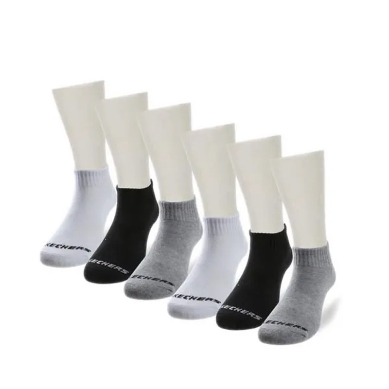 Jual Kaos Kaki Training Skechers 6 Packs Quarter Cut Adult Unisex Socks Multicolor Original Skesu111637M - hoopspoint.com