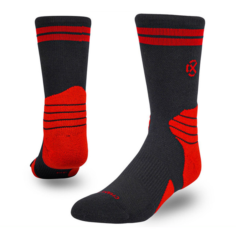 Jual Kaos Kaki Basket Rechampx Performance Crew Sock 1X Black Red Original Skpc101060 - hoopspoint.com