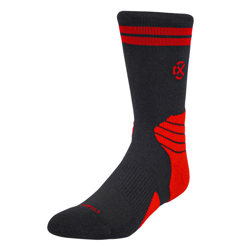 Jual Kaos Kaki Basket Rechampx Performance Crew Sock 1X Black Red Original Skpc101060 - hoopspoint.com