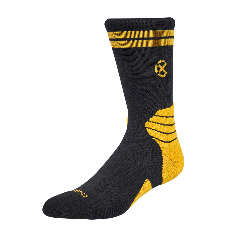 Jual Kaos Kaki Basket Rechampx Performance Crew Sock 1X Black Gold Original Skpc101070 - hoopspoint.com