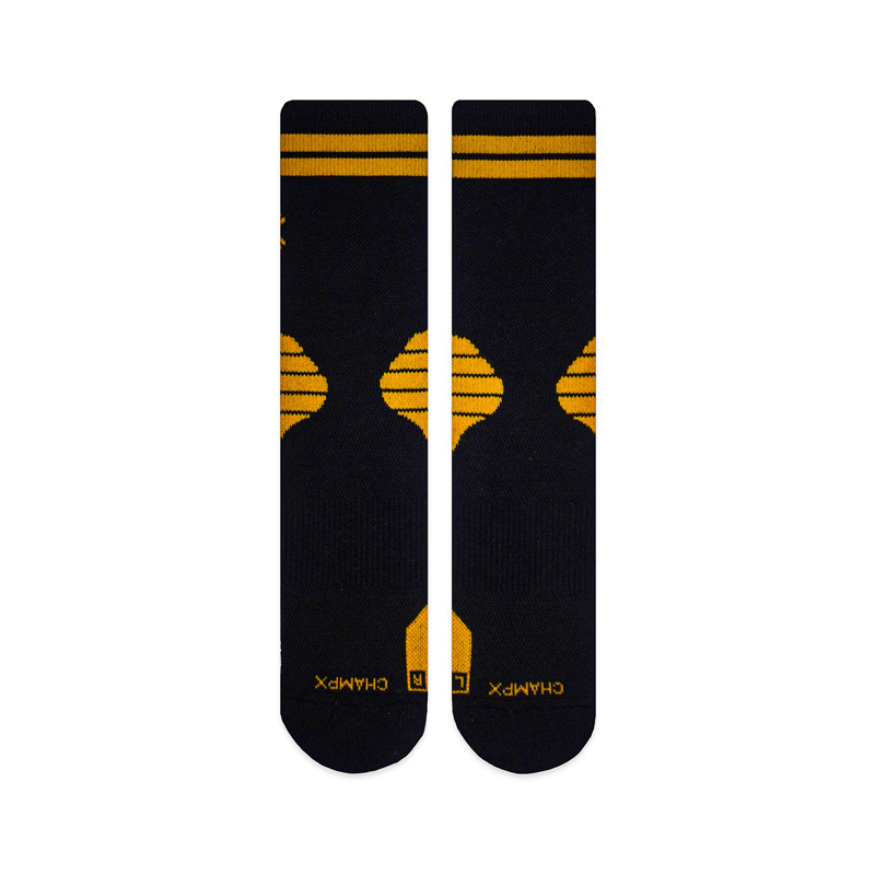 Jual Kaos Kaki Basket Rechampx Performance Crew Sock 1X Black Gold Original Skpc101070 - hoopspoint.com