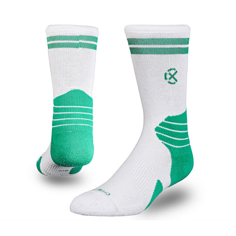 Jual Kaos Kaki Basket Rechampx Performance Crew Sock 1X White Green Original Skpc101130 - www.hoopspoint.com