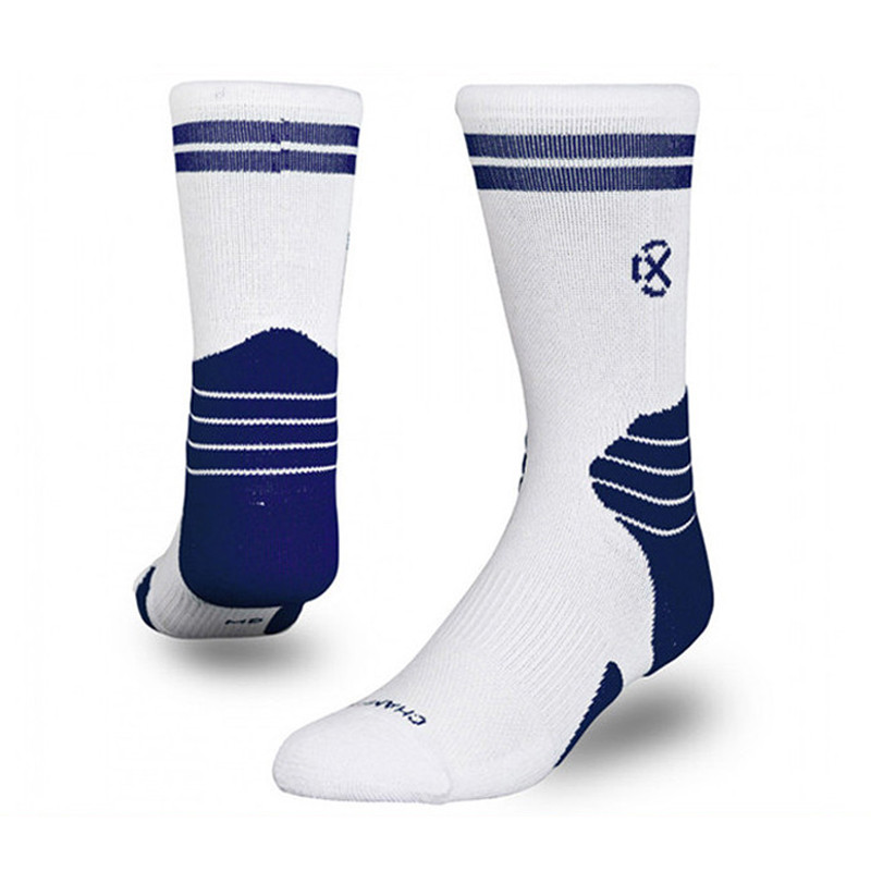 Jual Kaos Kaki Basket Rechampx Performance Crew Sock 1X White Dark Blue Original Skpc101140 - hoopspoint.com