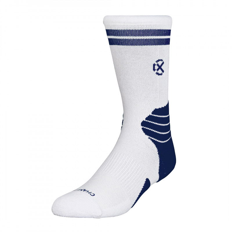 Jual Kaos Kaki Basket Rechampx Performance Crew Sock 1X White Dark Blue Original Skpc101140 - hoopspoint.com