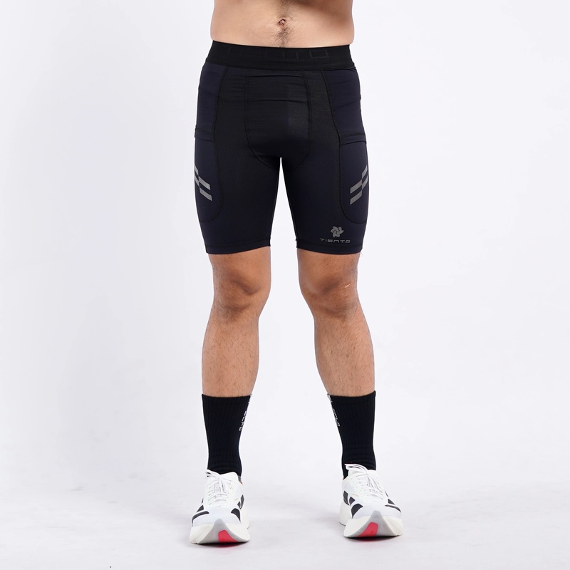 Jual Celana Lari Tiento Legging Short Pants Kroom Black Original Sp-Kroom-Men-Black - hoopspoint.com