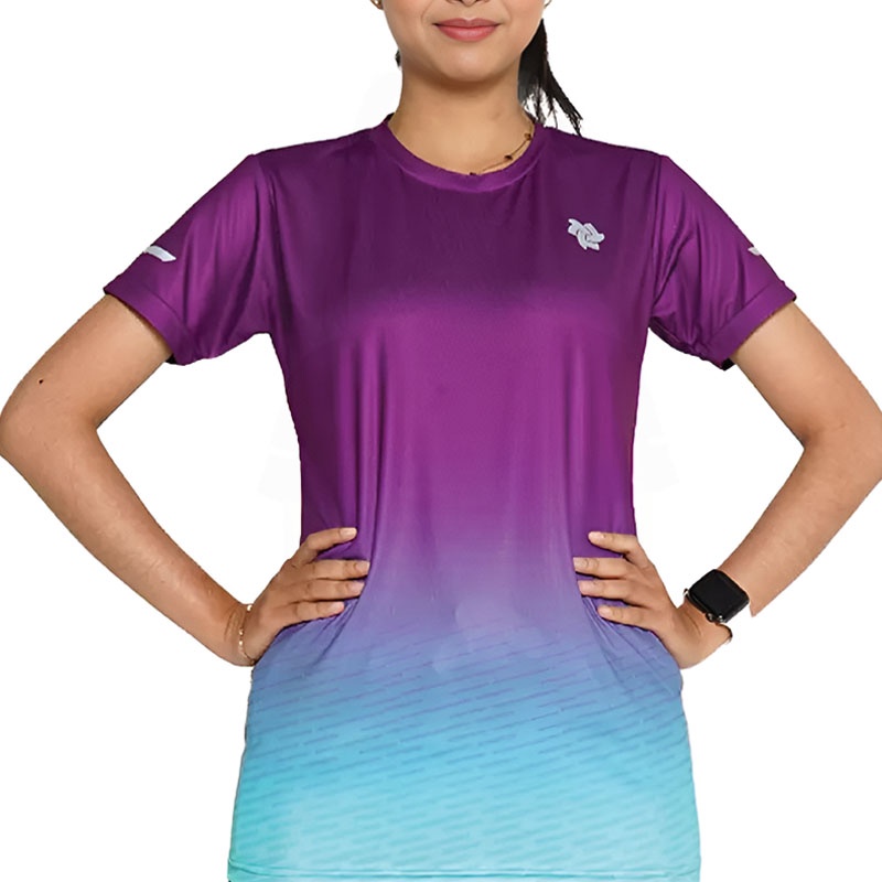 Jual Baju Lari Wanita Tiento Airlite Short Sleeve Women Blue Demon Original Ss-Dryfit-Airlite-W-Bluedemon- - hoopspoint.com