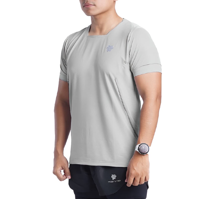 Jual Baju Lari Tiento Kroom Short Sleeve Silverstone Original Ss-Dryfit-Kroom-Silverstone- - hoopspoint.com