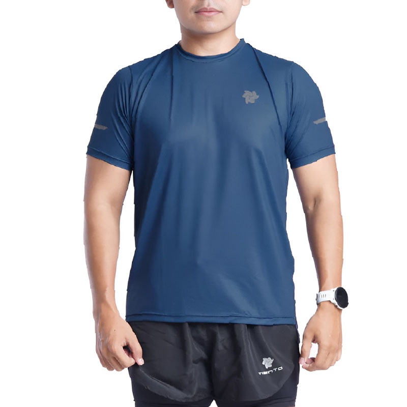 Beli Baju Lari Tiento Zenith Short Sleeve Novablue Original Ss-Dryfit-Zenith-Novablue-
