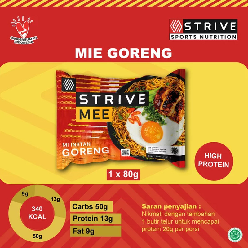 Jual Suplemen Lari Strive Mee - Mie Goreng (75Gr) Red Original Strivemie-Goreng - hoopspoint.com