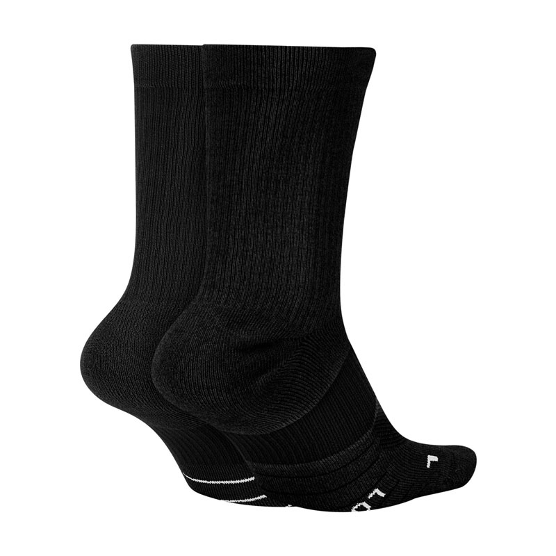 Jual Kaos Kaki Lari Nike Multiplier Crew Socks 2 Pairs Black White Original Sx7557-010 - hoopspoint.com