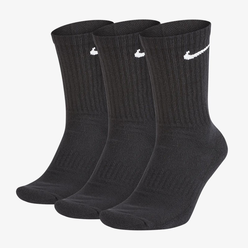 Jual Kaos Kaki Sneakers Nike 3Pk Everyday Cushion Crew Socks Black Original Sx7664-010 - hoopspoint.com