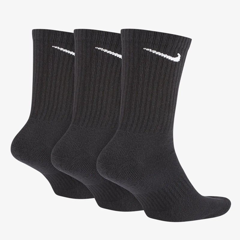 Jual Kaos Kaki Sneakers Nike 3Pk Everyday Cushion Crew Socks Black Original Sx7664-010 - hoopspoint.com