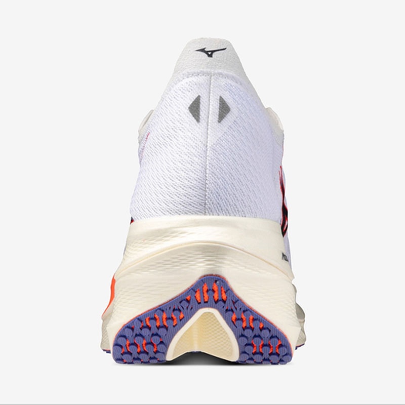 Jual Sepatu Lari Mizuno Wave Rebellion Pro 3 White-Baritone Blue-Fiery Coral 2 Original U1Gd253011 - hoopspoint.com