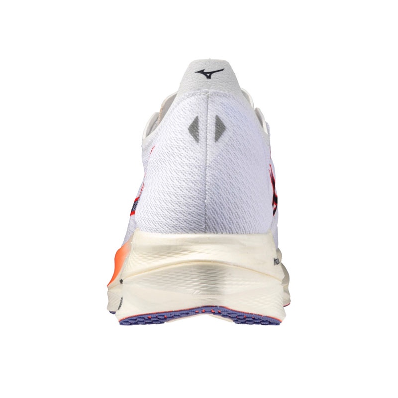 Jual Sepatu Lari Mizuno Wave Rebellion Pro Low White-Baritone Blue-Fiery Coral 2 Original U1Gd254011 - hoopspoint.com