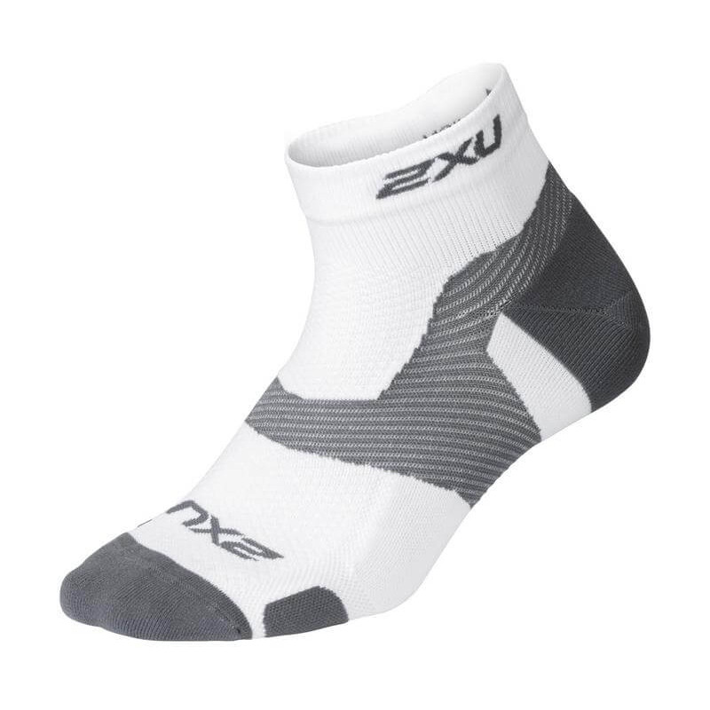 Beli Kaos Kaki Lari 2Xu Vectr Light Cushion Quarter Crew Compression Socks White Original Ua5047Ewy