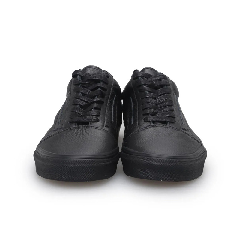 Jual Sepatu Sneakers Vans Old Skool Leather Black Original Vn0003Z6L3A - hoopspoint.com