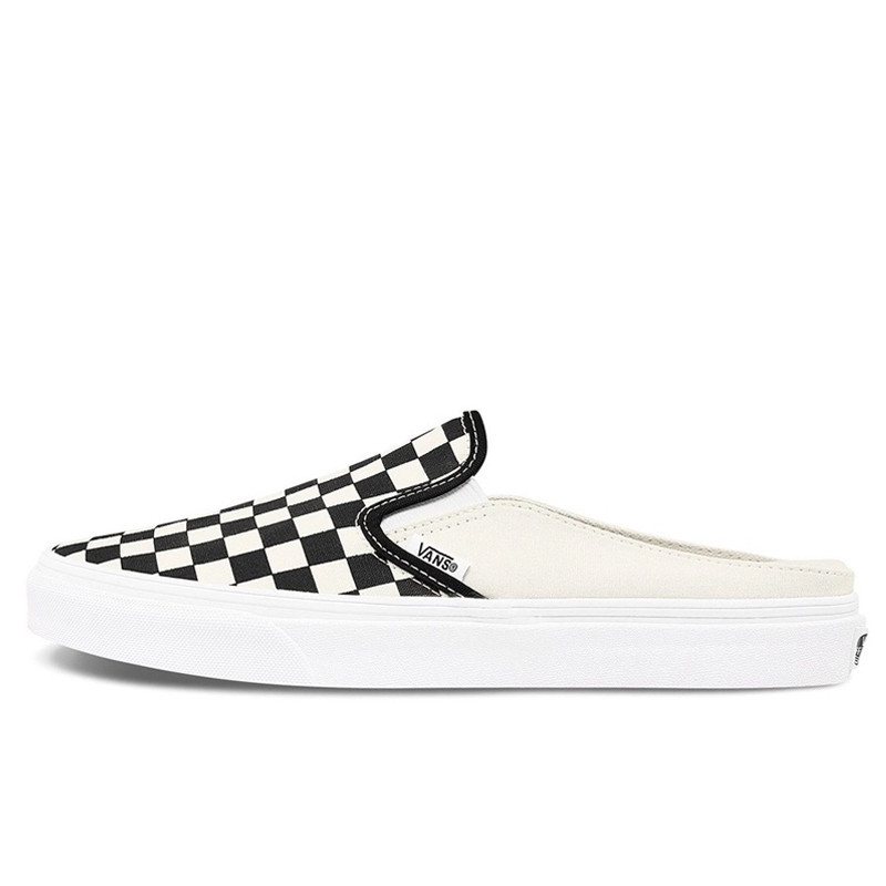 Jual Sepatu Sneakers Vans Slip-On Mule Classic Checkerboard Black White Original Vn0004Kteo1 - hoopspoint.com