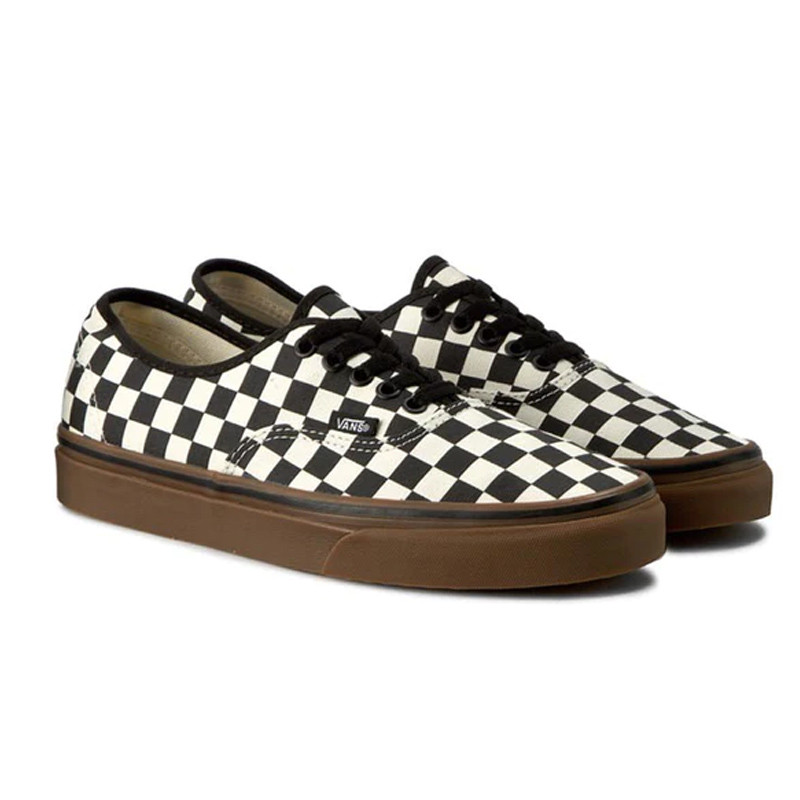 Jual Sepatu Sneakers Vans Authentic Checkerboard Black Gum Original Vn0004Mkibb - hoopspoint.com