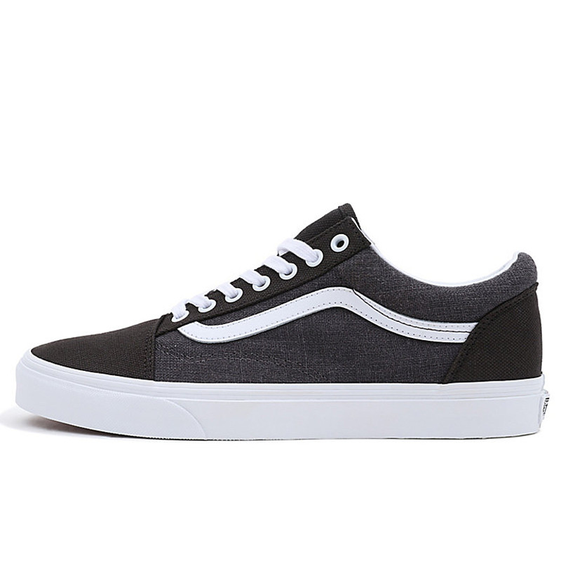 Jual Sepatu Sneakers Vans Old Skool Summer Linen Black Original Vn0007Ntbma - hoopspoint.com