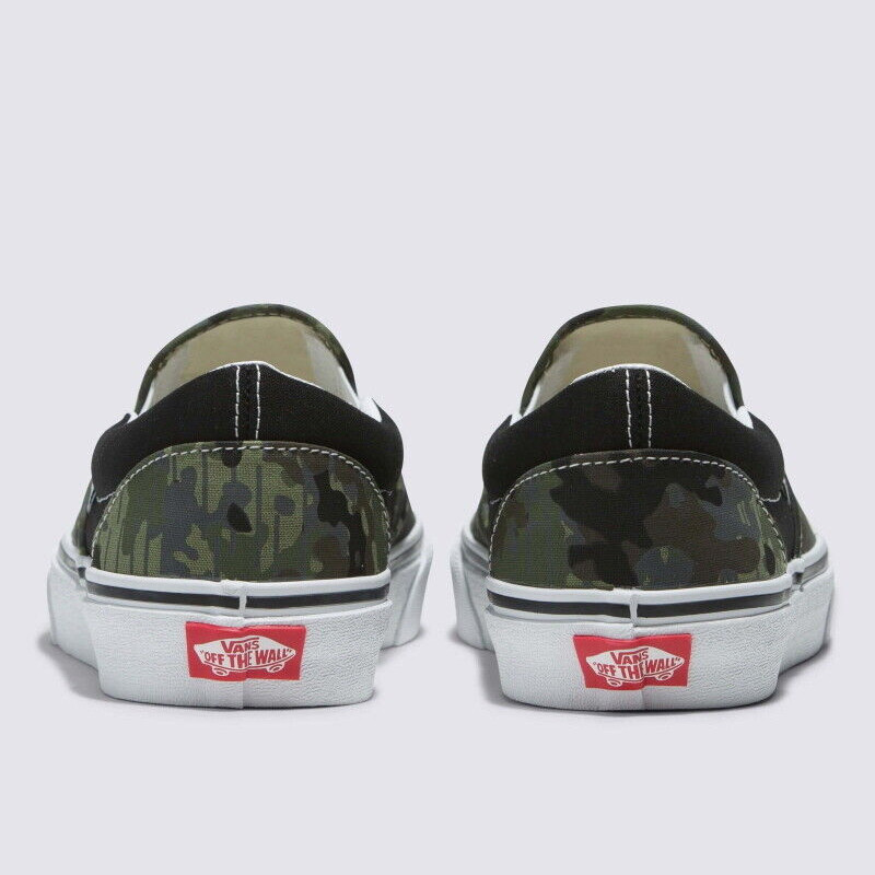 Jual Sepatu Sneakers Vans Rain Camo Classic Slip-On Green Original Vn0009Q7Bgk - hoopspoint.com