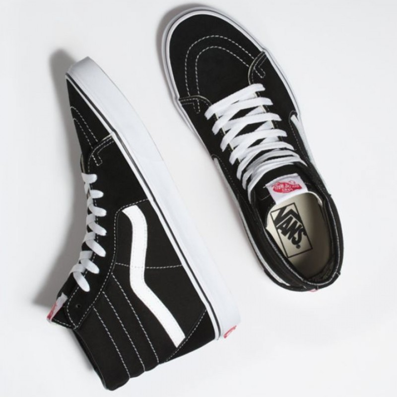 Jual Sepatu Sneakers Vans Sk8-Hi Black White Original Vn000D5Ib8C - hoopspoint.com