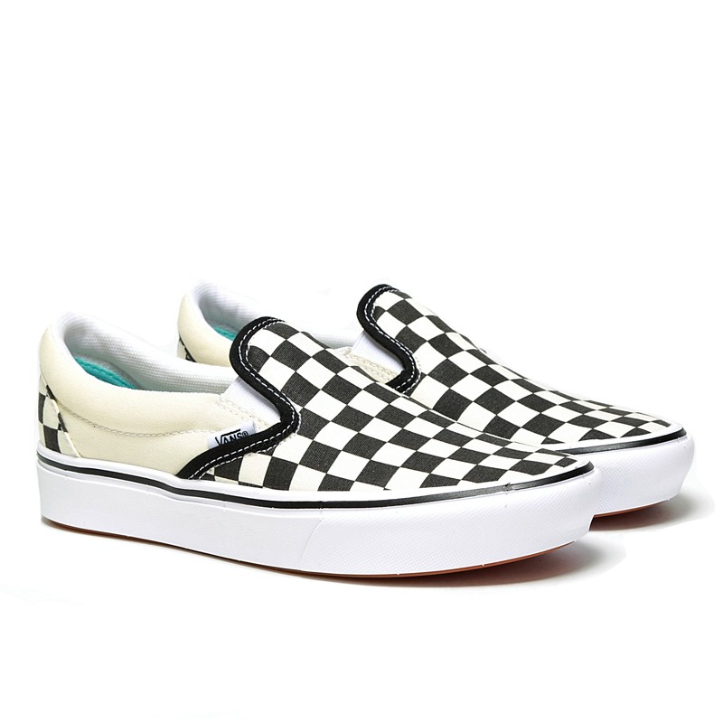 Jual Sepatu Sneakers Vans Comfycush Checkerboard Slip On Black White Original Vn0A3Wmdvo4 - hoopspoint.com