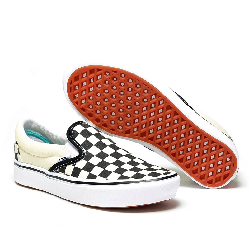 Jual Sepatu Sneakers Vans Comfycush Checkerboard Slip On Black White Original Vn0A3Wmdvo4 - hoopspoint.com