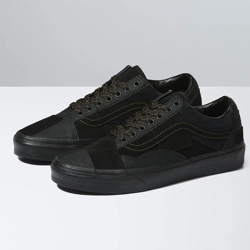 Jual Sepatu Sneakers Vans Mono Patchwork Old Skool Black Original Vn0A7Q4P1Oj - hoopspoint.com