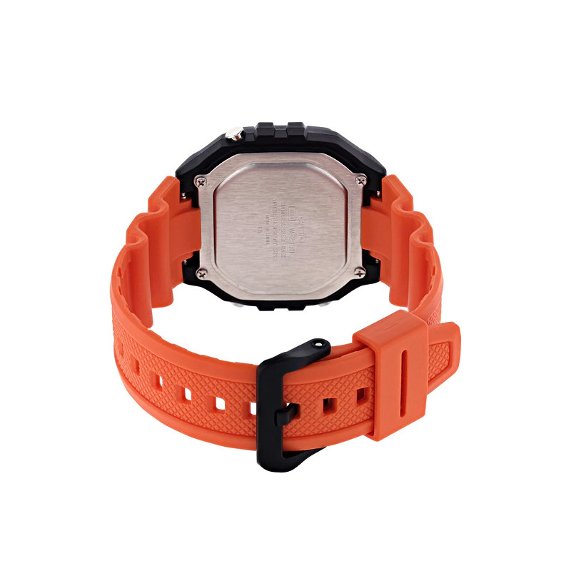 Jual Jam Tangan Training Pria Casio Digital Dial Orange Resin Strap Black Orange Original W-218H-4B2Vdf - hoopspoint.com